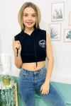 138976 Kapsonlu Crop Sweatshirt